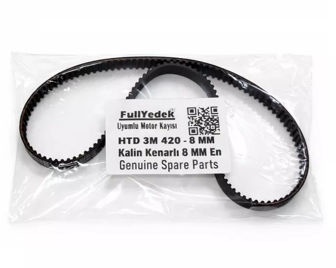 HTD 3M 420 - 8 MM Kayış , Ekmek Makinesi Küçük Kayışı Kenar EN 8 MM