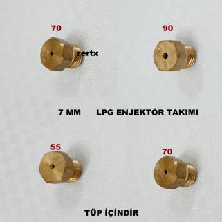 SİLVERLİNE Ocak LPG TÜP Dönüşüm Enjektör Memeleri Takım , 7 Lokma Anahtar İle Sökülür Tüp İçin