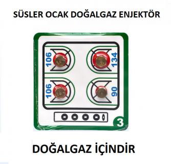 Süsler Doğalgaz Dönüşüm Enjektör Memeleri Takım , Süsler Ocak , 7 Anahtar , 7 Lokma İle Sökülür