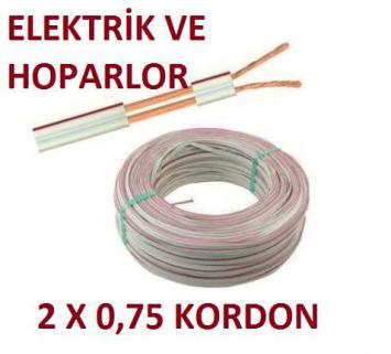 2X0,75 KABLO CCA 25 METRE - ELEKTRİK VE HOPARLÖR KABLOSU BİTİŞİK KABLO