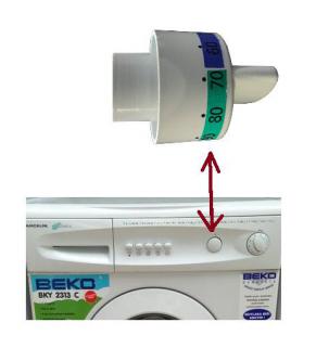 Beko 2313 CY Termostat Düğme , Çamaşır Makinesi Kapak Açma ve Isı Ayar Düğmesi