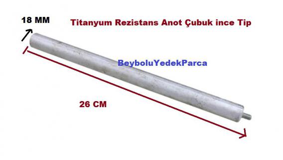 Demirdöküm Titanyum Rezistans İçin Anot Çubuk İnce Tip