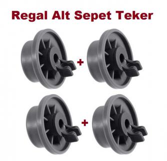 Regal Uyumlu Alt Sepet Teker Bulaşık Makinesi Alt Sepet Tekeri 4 Adet