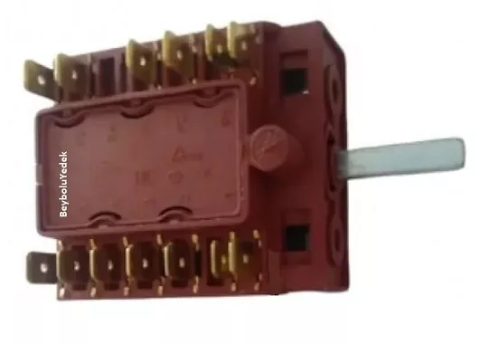 Ankastre Fırın Komutatör 7+8 Kademe Şalteri , 4 Konum + off Şalter