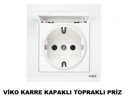 https://www.fullyedekparca.com/Viko Kapaklı Priz , VİKO KARRE SERİSİ Kapaklı TOPRAKLI PRİZ KENAR