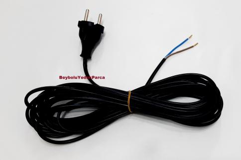 Elektrikli Süpürge Siyah Kablo 7 Metre Yassı Makara Kablosu