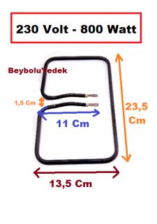 Tost Makinesi Rezistans 23,5 cm x 13,5 cm 800 Watt - 230 Volt