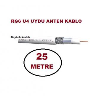UYDU KABLOSU RG6 U4 TV ANTEN KABLO 25 MT