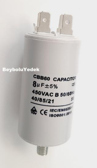 8 mf 450 VAC 50 HZ Motor Kapasitör