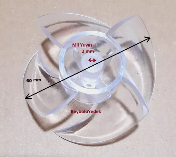 Braun 60 MM Pervane , Saç Kurutma Düzleştirici Pervanesi MİL 2 YUVASI 2 MM