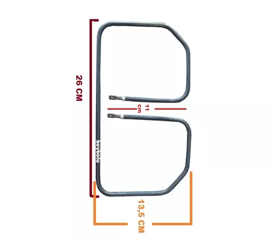 Tost Makinesi Rezistansı 26 x 13,5 Cm 900 watt  Seri bağlantı rezistans