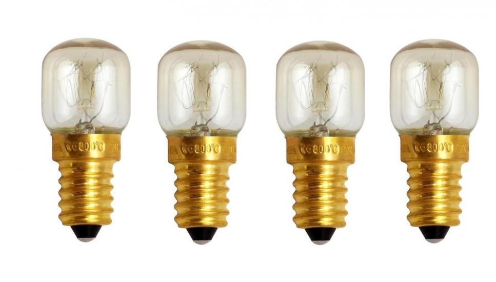 300 derece Fırın Ampül 4 ADET 220 VOLT - E 14 İNCE DUY İÇİN
