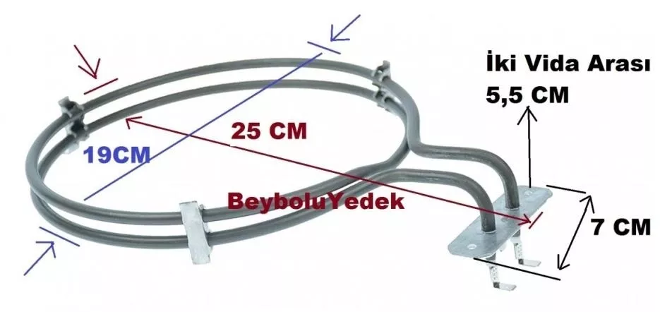 Beybolu yedek Bosch FırınlıUyumlu Ocak Turbo Rezistans , Bosch Fırın Rezistansı Turbo