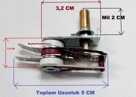 Premier Tost Makinesi Termostat , Mil Uzunluğu 2 cm 10 Amper