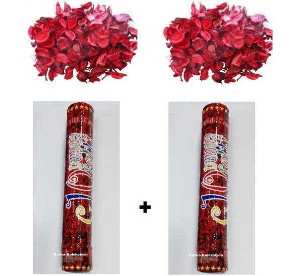 https://www.fullyedekparca.com/Gül Parçalı Konfeti Kırmızı  Çadıran  2 Adet  Kutu Uzunluk 30 cm