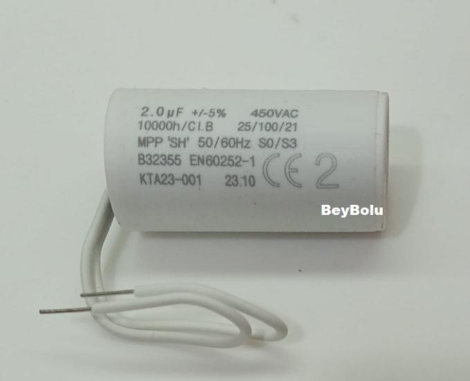 Kombi Devirdaim Pompa Motor 2 MF Kablolu Kondansatör 450 V AC