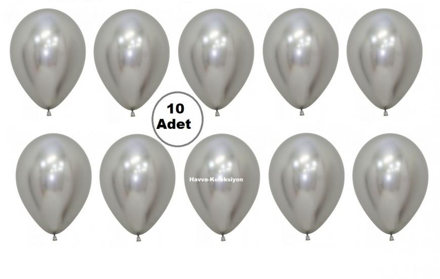 https://www.fullyedekparca.com/9 iNÇ Gümüş Krom Balon Çelik Renk 10 Adet Orta Boy 25 CM Parti Süs Kutlama