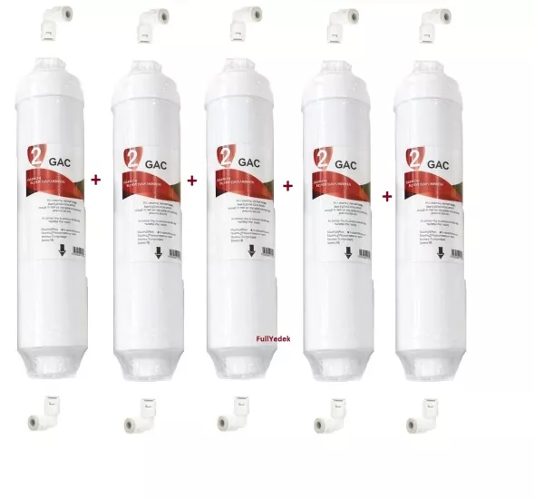 5 Adet Gac Karbon Filitre , Osmosis No 2 Quick inline Filtre , 2. Aşama Kapalı Kasa Su Arıtma 2. Filitresi Toptan