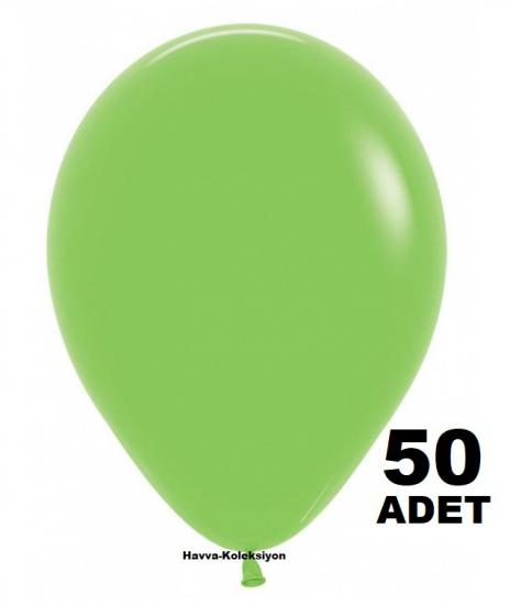 Pastel Açık Yeşil Balon 50 li