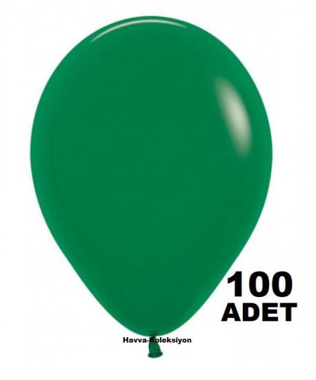 Pastel Koyu Yeşil Balon 100 Adet