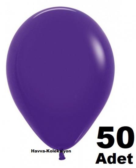 Pastel Mor Balon 50 Adet