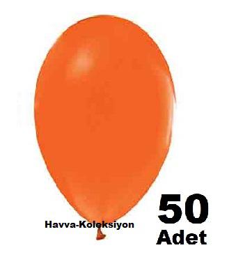 Pastel Turuncu Balon 50 Adet