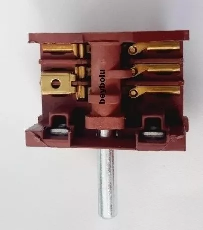 Ukinox Ankastre Fırın Şalter 3+3 Kademe Anahtar