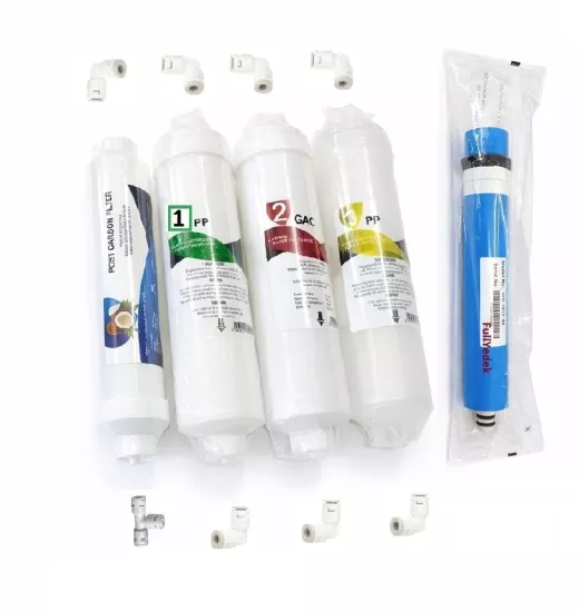 Osmosis Su Arıtma 5 li Filitre Seti , Membran Dahil , 5. Aşamalı Arıtıcı Quick inline Filitre Seti 