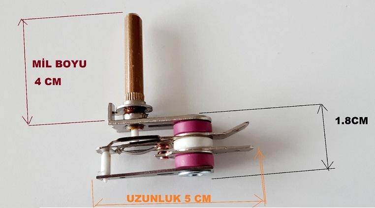4 CM Tost Makinesi Termostat , Mil Uzunluğu 4 cm  10 Amper Ayar