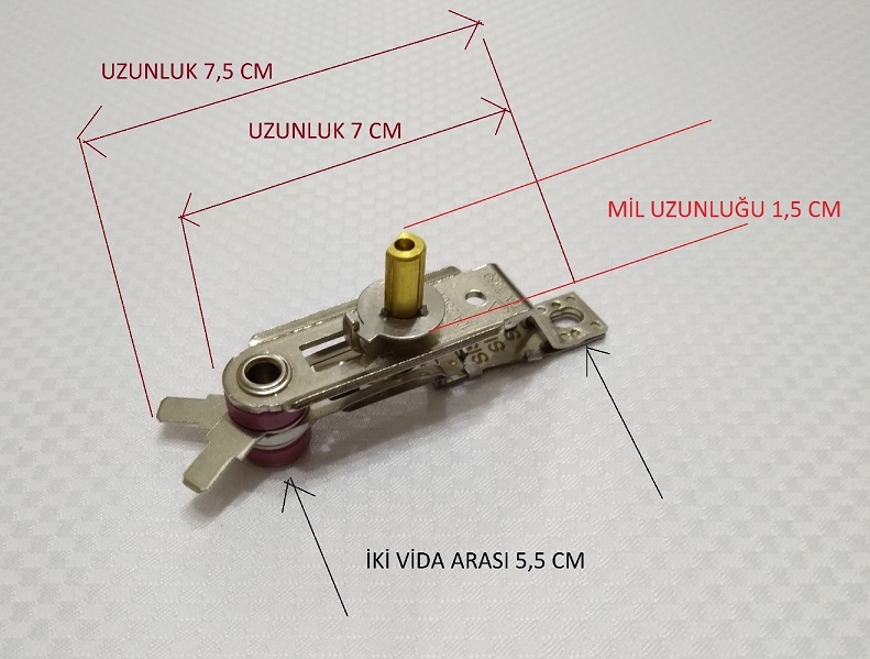 Ütü Termostat , Mil Uzunluğu 1,5 cm , 220 VOLT - 10 Amper Ayar Otomatiği , Ütü Otomatik